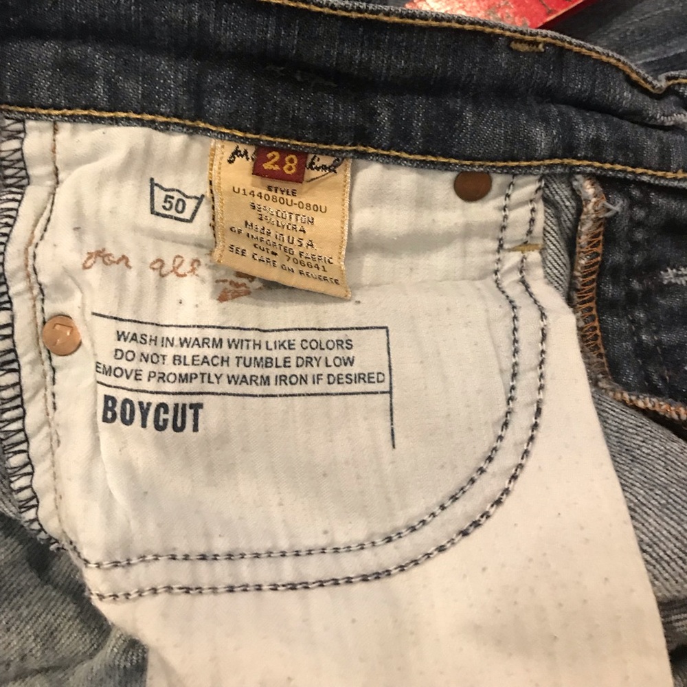 7 For All Mankind Boycut Jeans, lightly worn.